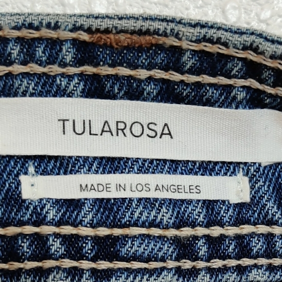 Tularosa Blue Denim Midi Jean Skirt w/ Belt Sz 26 - Picture 8 of 8